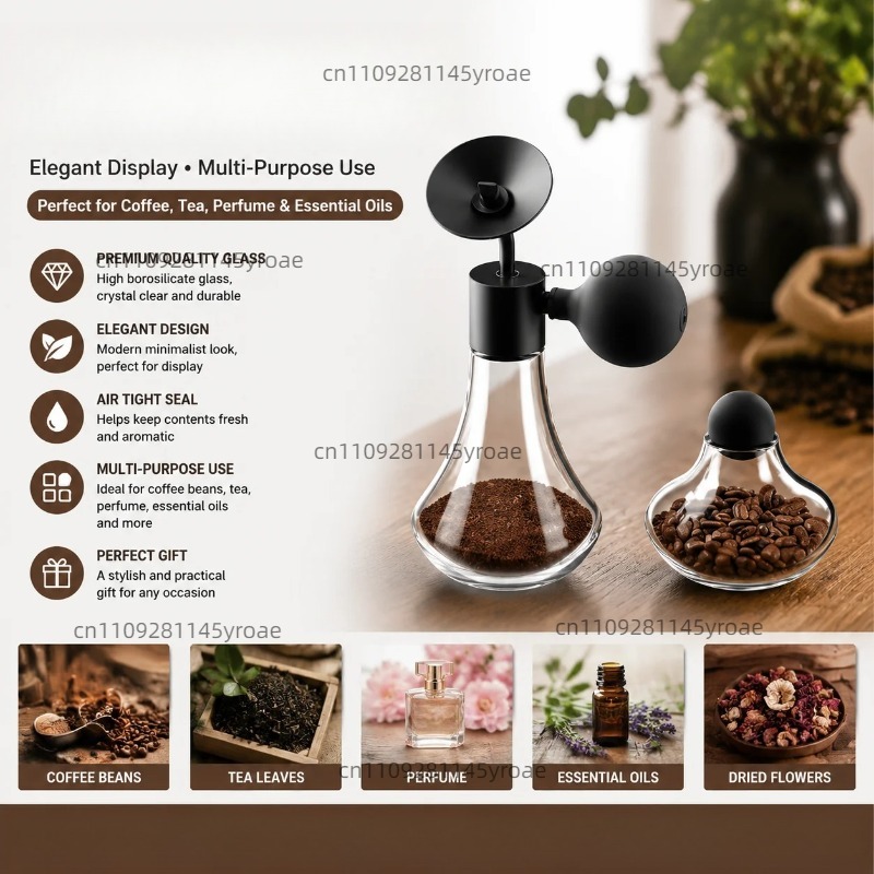 Coffee Tea & Jane - ขวดแก้วสำหรับตัวอย่างน้ำหอม กาแฟ ชา น้ำมันหอมระเหย ขวดโชว์สินค้า