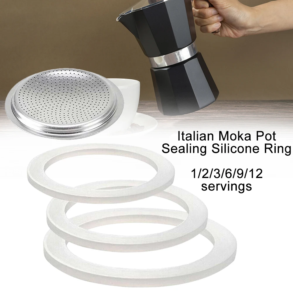 Moka Pot Stove - 1 ชุดยางซิลิโคนทนอุณหภูมิสูงซีลปะเก็นสําหรับ Moka Pot Espresso Maker