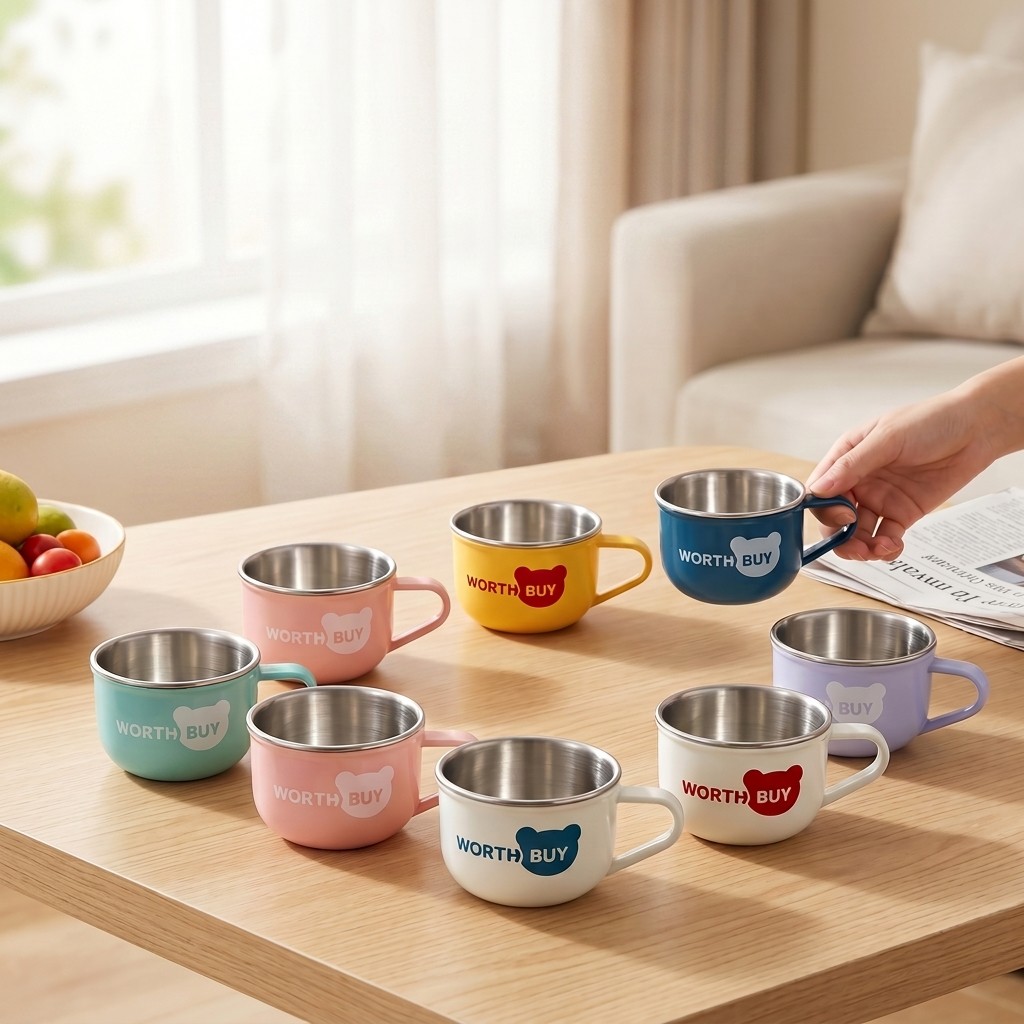 Xbloom Coffee Tea - แก้วกาแฟน่ารัก 304 สแตนเลส แก้วเอสเพรสโซ่ ป้องกันความร้อน ขนาดเล็ก
