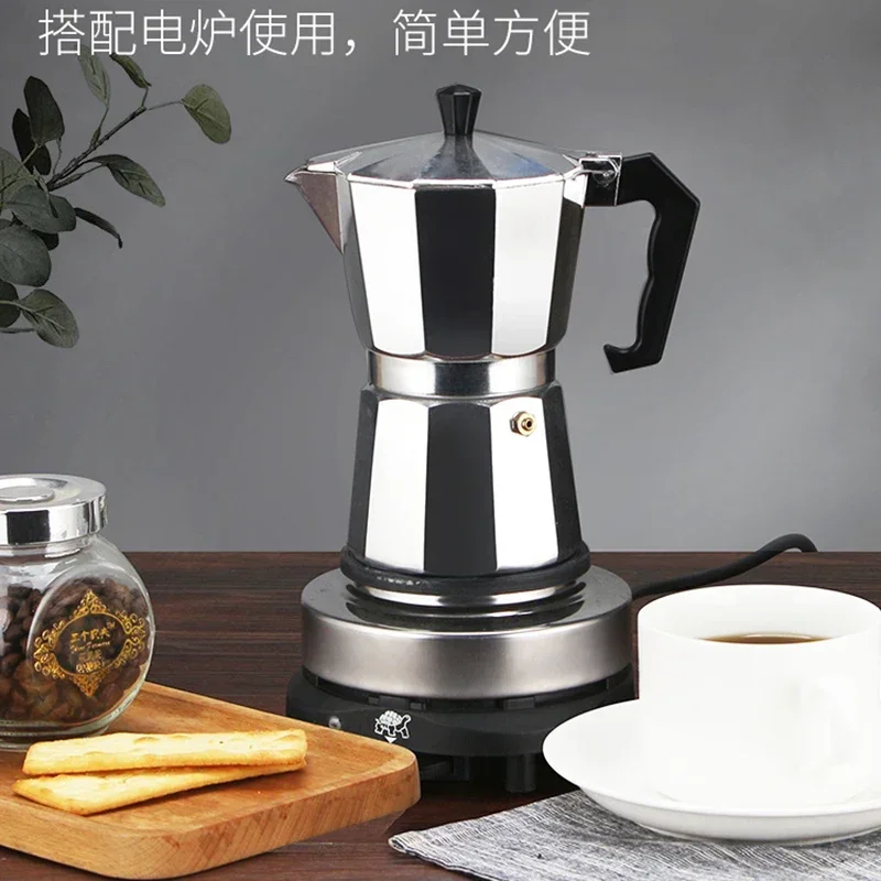 Moka Pot Stove - หม้อต้มกาแฟอะลูมิเนียมแบบโมก้าพอต เหมาะสำหรับเตาไฟฟ้า เครื่องชงกาแฟเอสเพรสโซ พร้อมตัวกรองแบบดริป ใช้ในครัวเรือน