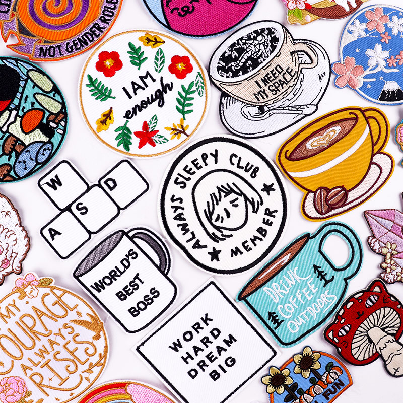 ถ้วยกาแฟแพทช์บนเสื้อผ้า DIY กา - Coffee Tea Name บทวิจารณ์และราคา
