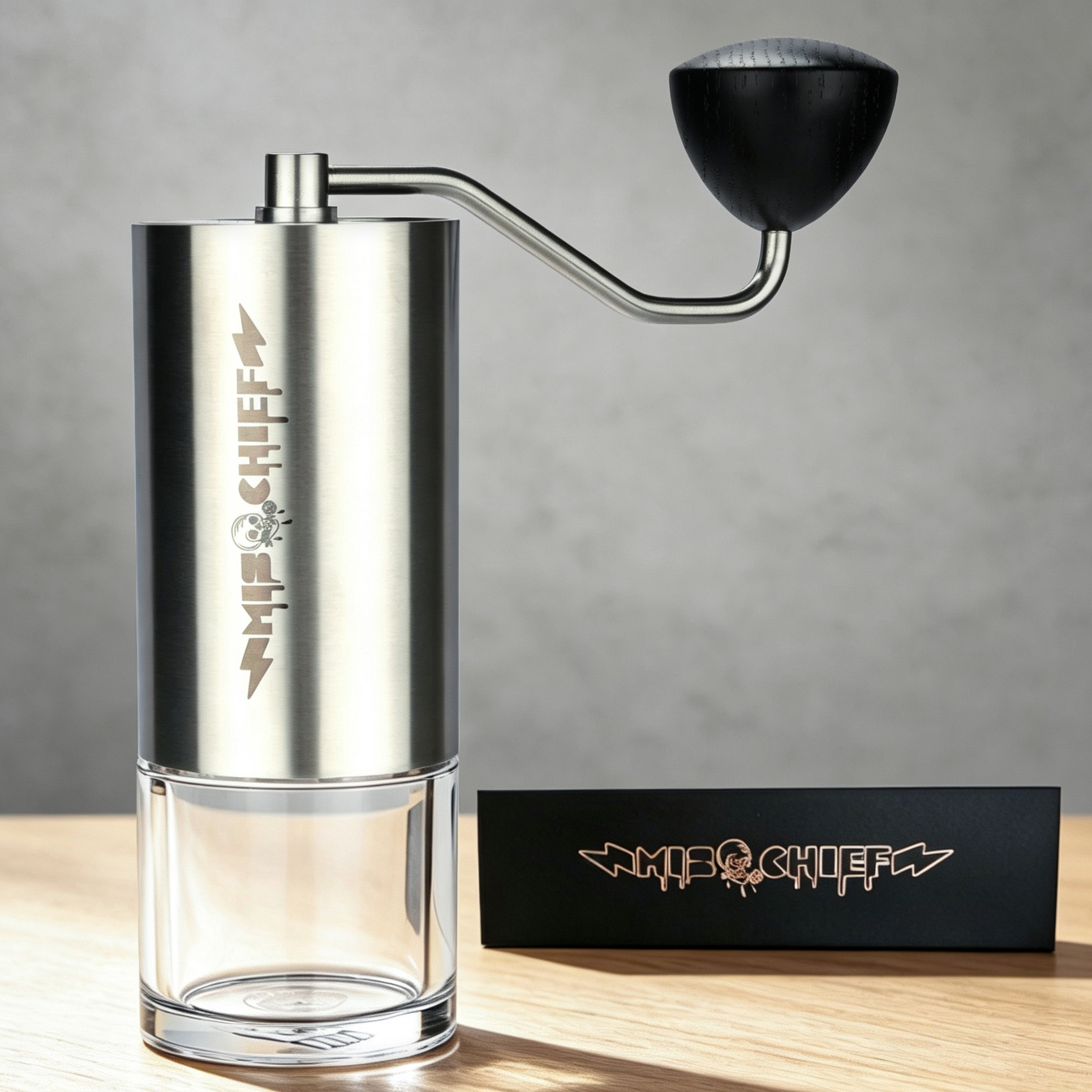 เครื่องบดกาแฟแบบมือหมุน MisChi - Burr Hand Grinder บทวิจารณ์และราคา