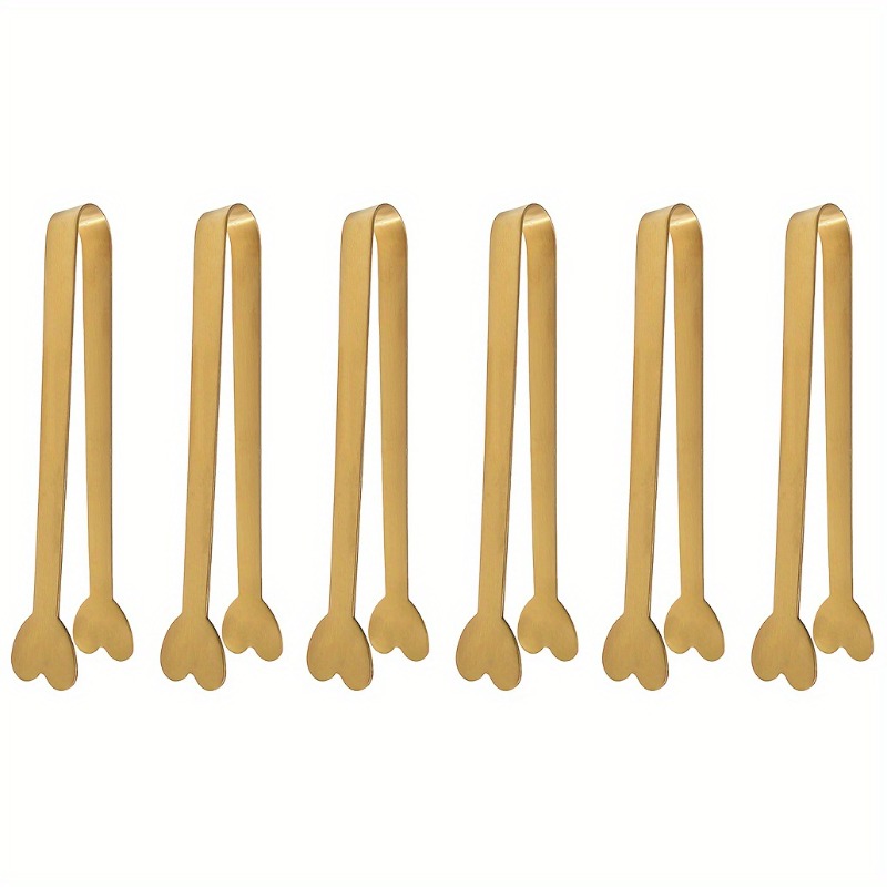 4/6PCS สแตนเลสสตีลรูปหัวใจมินิ - Coffee Tea Sugar บทวิจารณ์และราคา