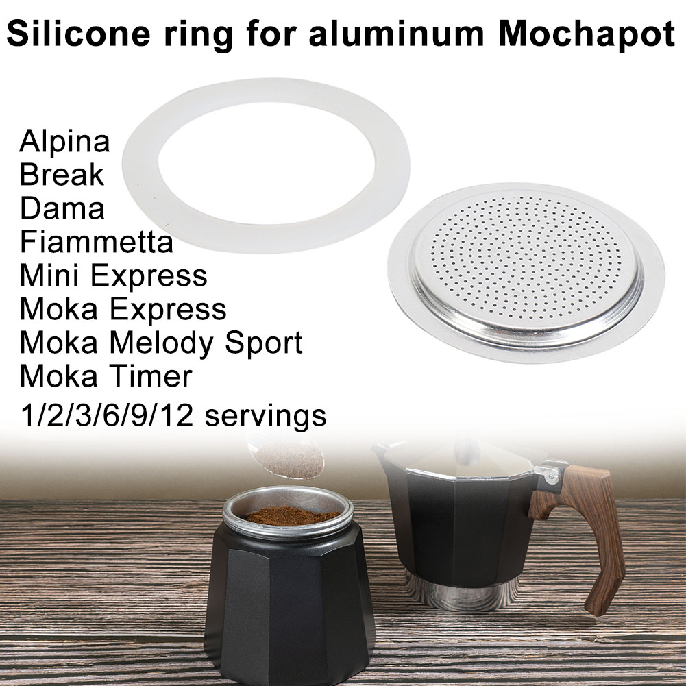 ปะเก็นซีลยางพร้อมตัวกรองหม้อเอ - Moka Pot Stove บทวิจารณ์และราคา