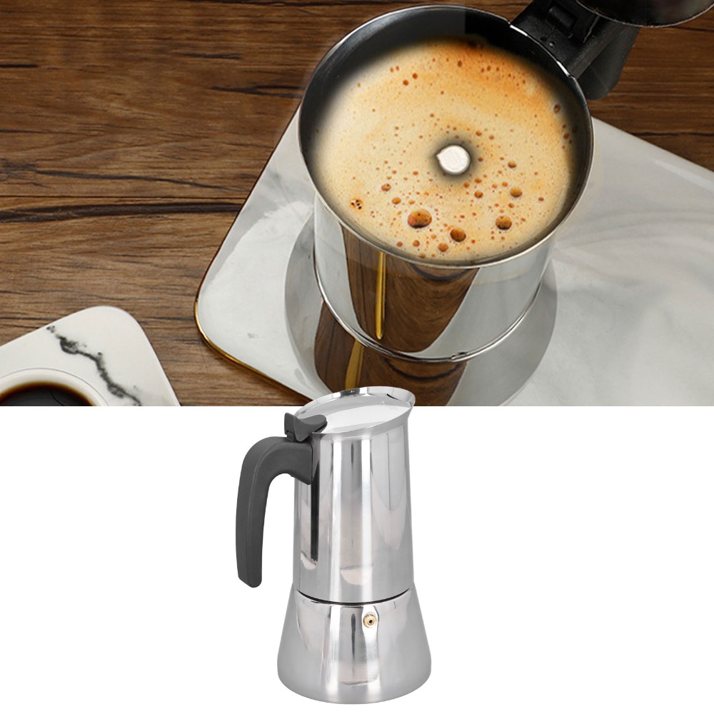 หม้อโมก้าพอทสแตนเลส ความจุขนาด - Moka Pot Stove บทวิจารณ์และราคา
