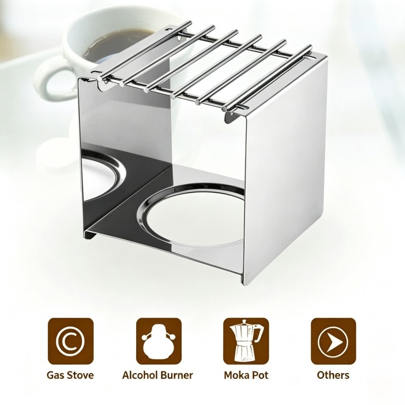 ขาตั้งเตาสแตนเลสทรงสี่เหลี่ยมส - Moka Pot Stove บทวิจารณ์และราคา