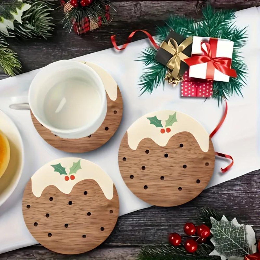 ชุดที่รองแก้วไม้สไตล์พุดดิ้ง ท - Coffee Tea And Sugar Set บทวิจารณ์และราคา