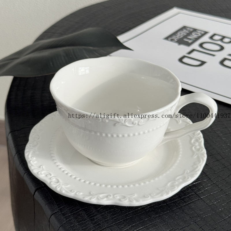 ฝรั่งเศสหรูหรานูนดอกไม้ถ้วยกาแ - Coffee Tea And Sugar Set บทวิจารณ์และราคา
